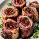 Festive Flank Steak Pinwheels with Prosciutto First Image First Image