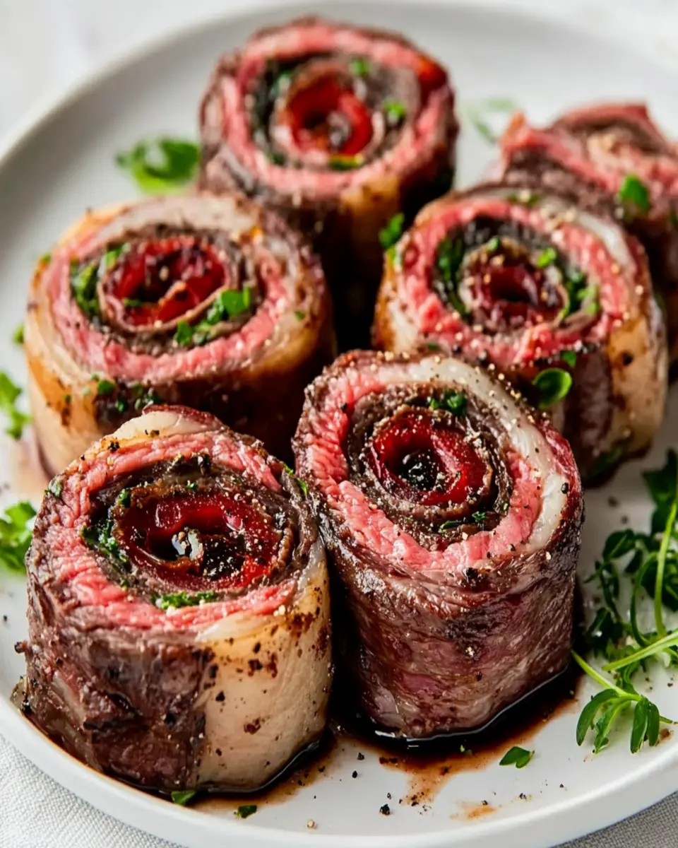 Festive Flank Steak Pinwheels with Prosciutto First Image First Image