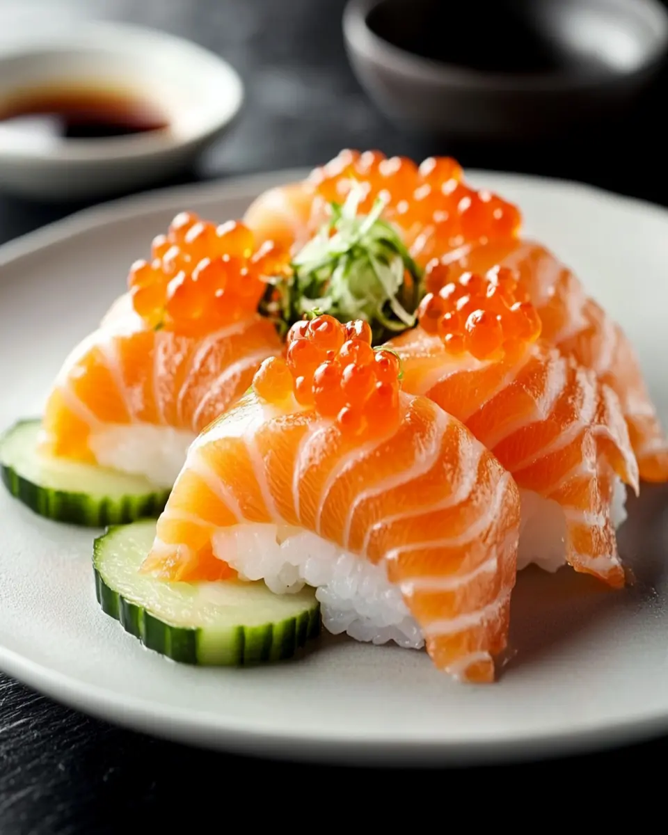 Frozen Tundra Salmon Sashimi with Roe: Irresistibly Fresh Delight