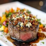 Venison Steaks with a Crumbled Blue Cheese and Bacon Crust First Image First Image