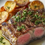 Reverse-Seared Ribeye with Crispy Bone Marrow Chips First Image First Image