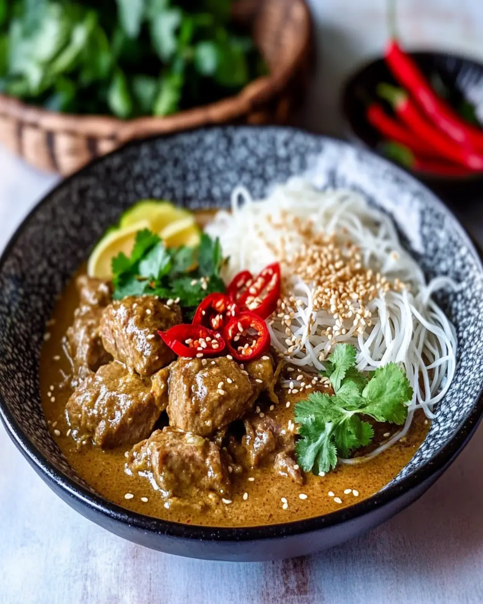 Malaysian Rendang with Shirataki Noodles First Image First Image