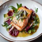 Salmon With Radicchio and Anchovy Sauce First Image First Image