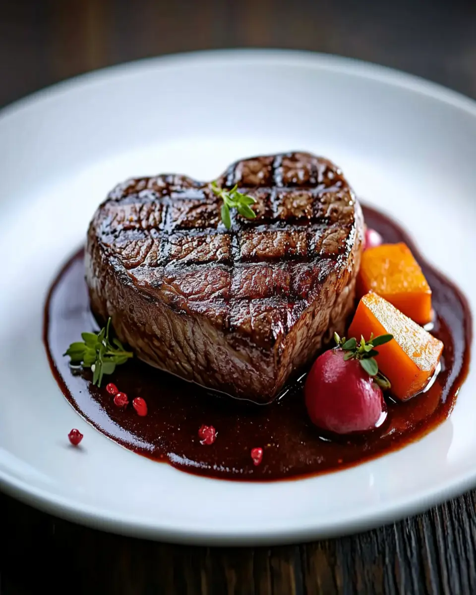Beef Heart Steak Valentine Plate First Image First Image