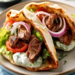 Spiced Lamb Pockets with Tzatziki Sauce First Image First Image