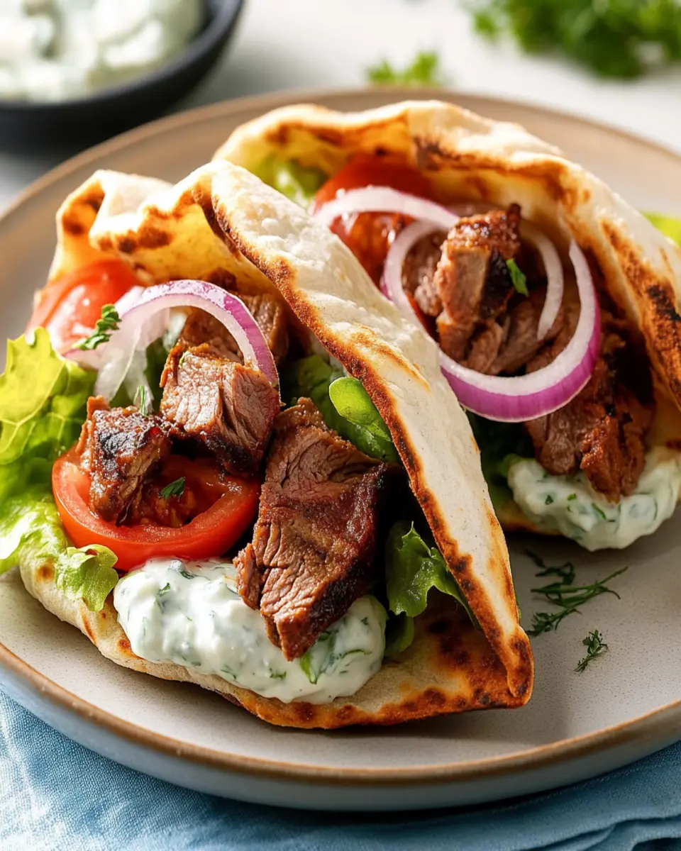 Spiced Lamb Pockets with Tzatziki Sauce First Image First Image