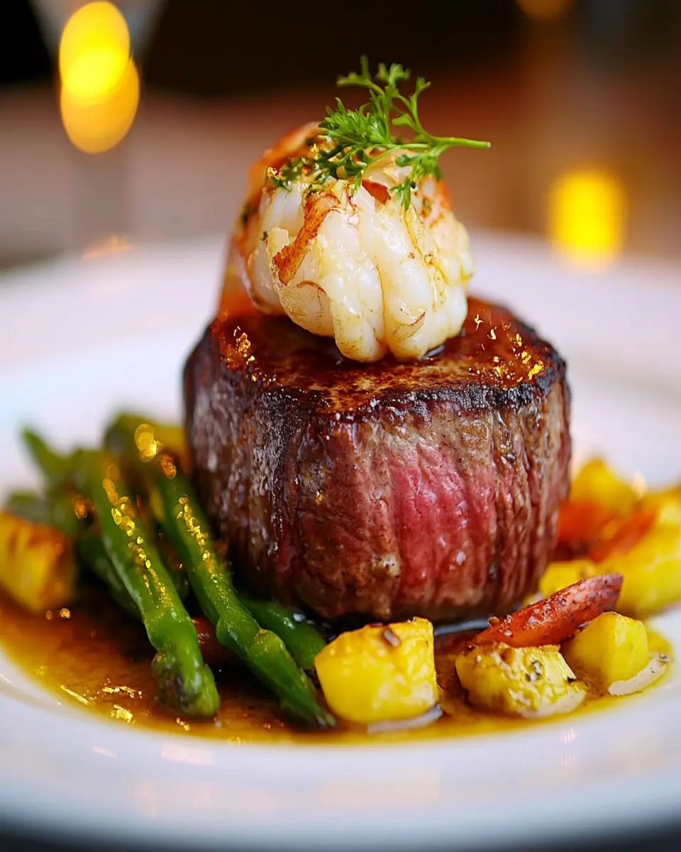 Filet Mignon with Poached Lobster Claw and Ghee First Image First Image