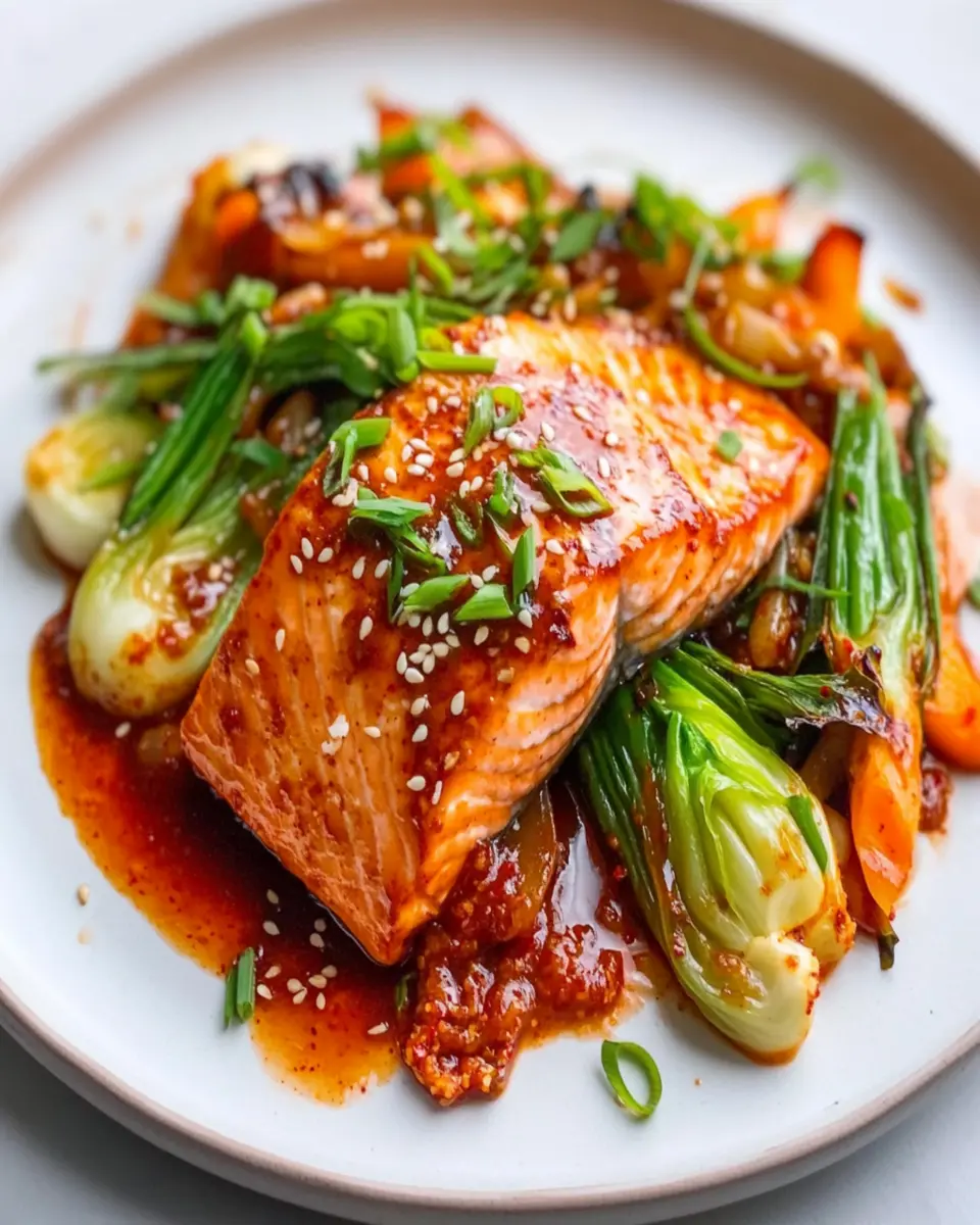 Korean Gochujang Butter Salmon First Image First Image
