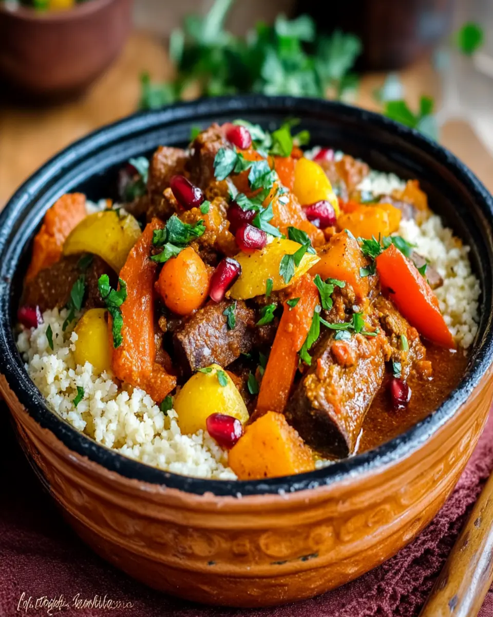 Moroccan Lamb Tagine with Cauliflower Couscous First Image First Image