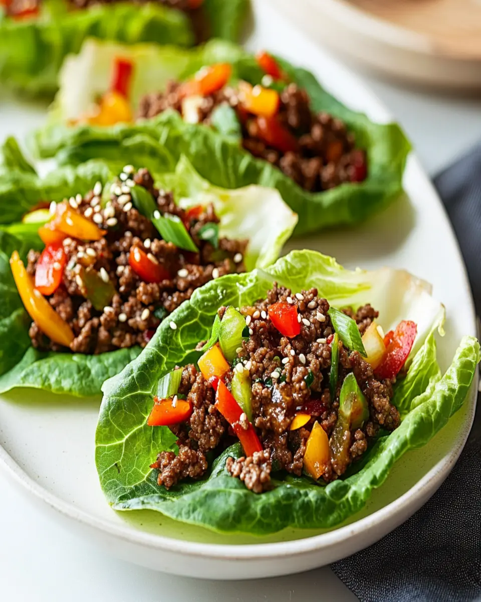 Beef Mince Lettuce Wraps (Under 15 Minutes) First Image First Image