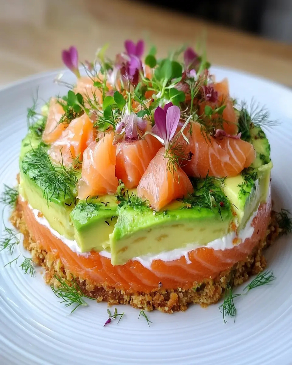 Savory Avocado & Salmon Cheesecake: A Bold, Creamy Delight