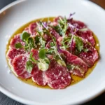 Beef Heart Carpaccio with Marrow Oil First Image First Image