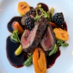 Coffee-Crusted Elk & Blackberry First Image First Image