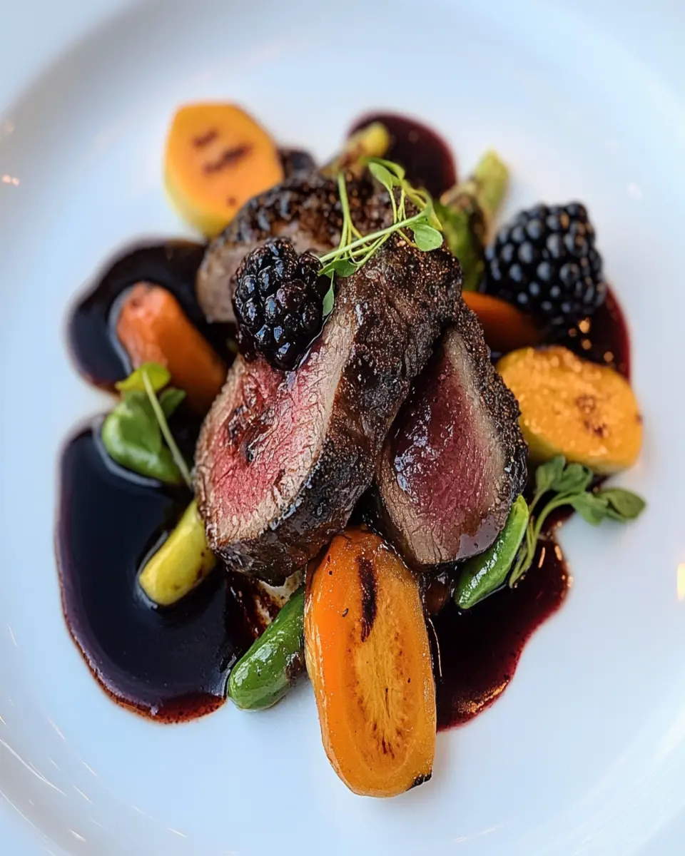 Coffee-Crusted Elk and Blackberry: Indulge in Bold Flavors