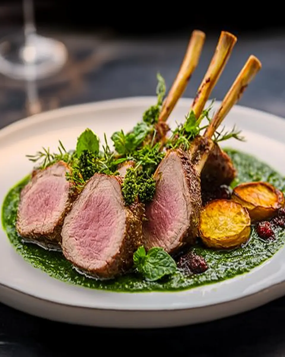 Rosemary-Smoked Lamb & Mint Gel: Irresistibly Tender Flavor!