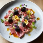 Black Garlic & Bison Carpaccio First Image First Image