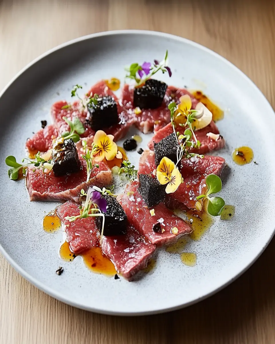 Black Garlic & Bison Carpaccio First Image First Image
