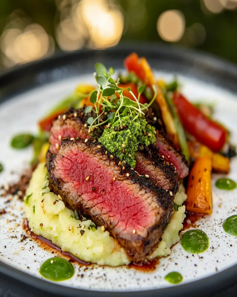 Wasabi-Crusted Seared Ribeye: Bold Flavor at Home!