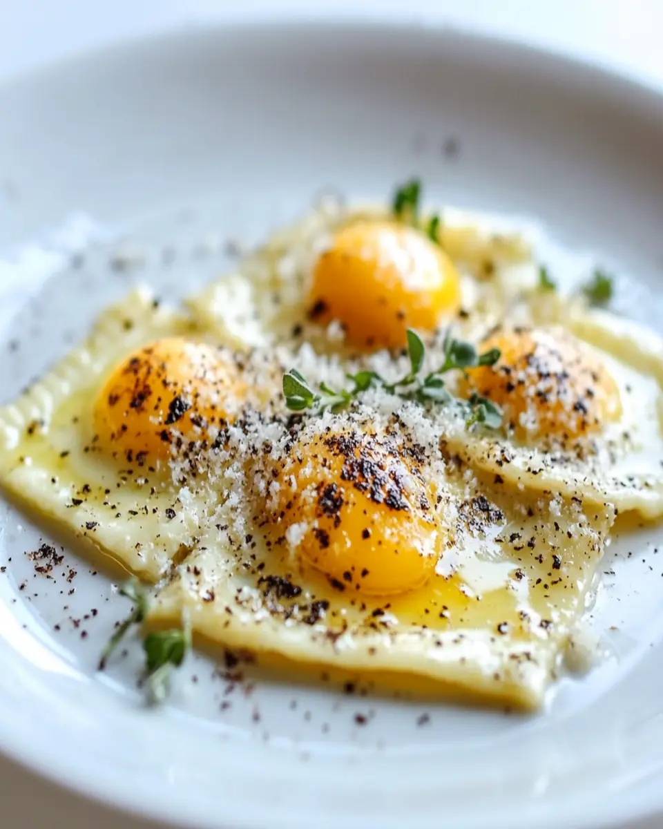 Truffle Butter Egg Yolk Ravioli: Irresistibly Indulgent Treat