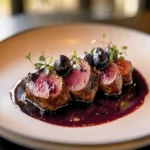 Blueberry Balsamic Venison Medallions First Image First Image