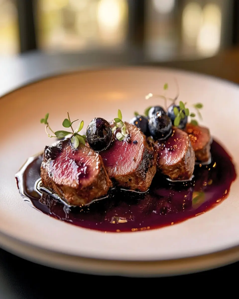 Blueberry Balsamic Venison Medallions: Indulge in Flavor Bliss