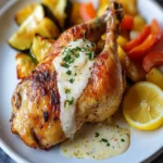 Portuguese Style Roast Chicken With Cream Sauce In Air fryer First Image First Image