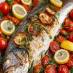 Whole Baked Sea Bass First Image First Image