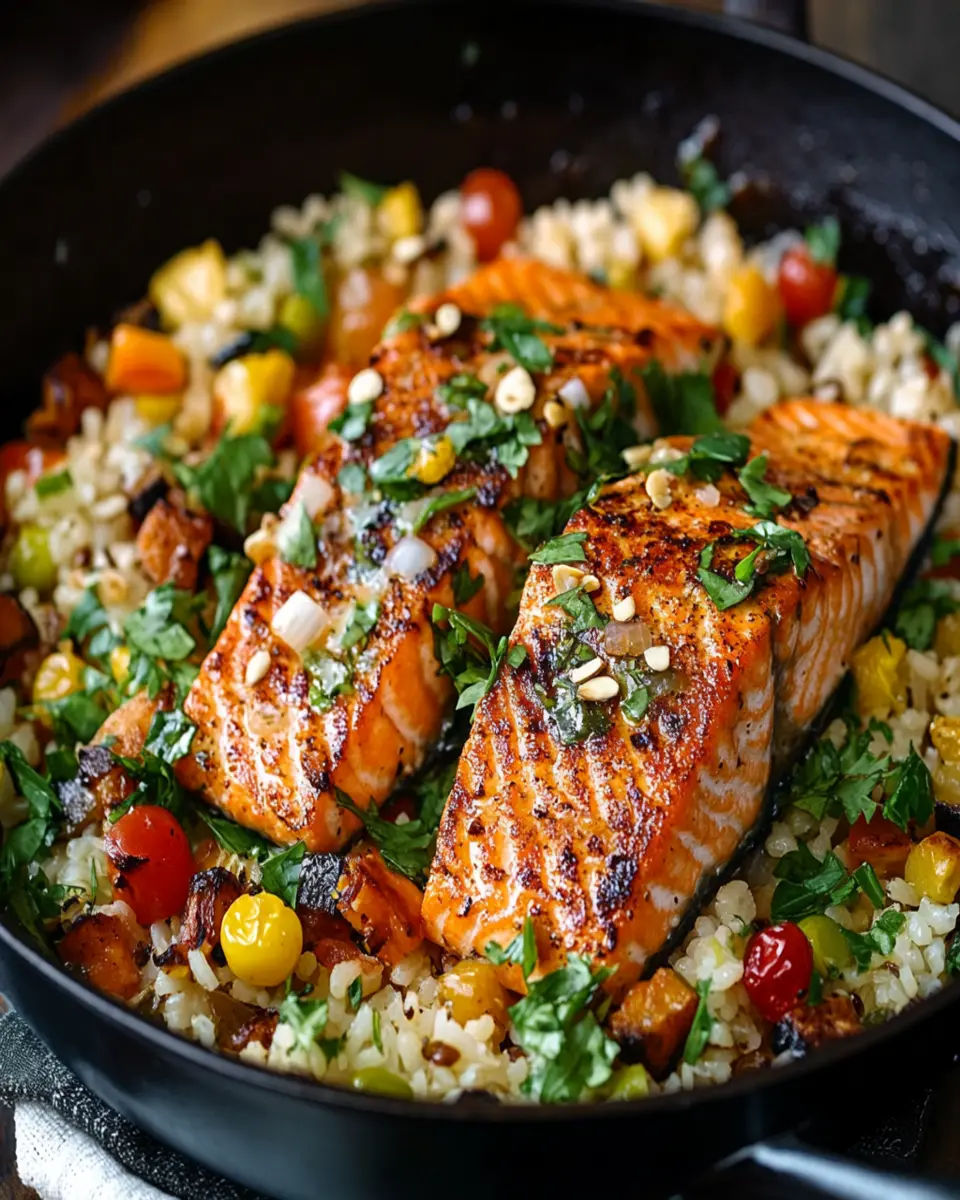 One Skillet Salmon and Rice First Image First Image