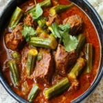 Classic Egyptian Bamia: Meat and Okra Stew First Image First Image