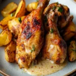 Portuguese Style Roast Chicken With Cream Sauce In Air fryer First Image First Image