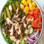 Healthy Big Mac Salad Bowl Guilt-Free Burger Salad First Image First Image
