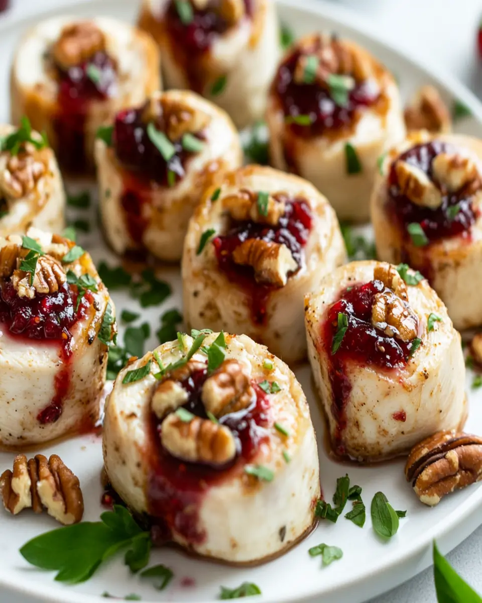 Keto Chicken Rollups: Irresistibly Flavorful Cranberry Pecan Delight