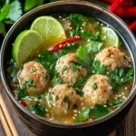 Quick Thai Chicken Meatball Soup First Image First Image