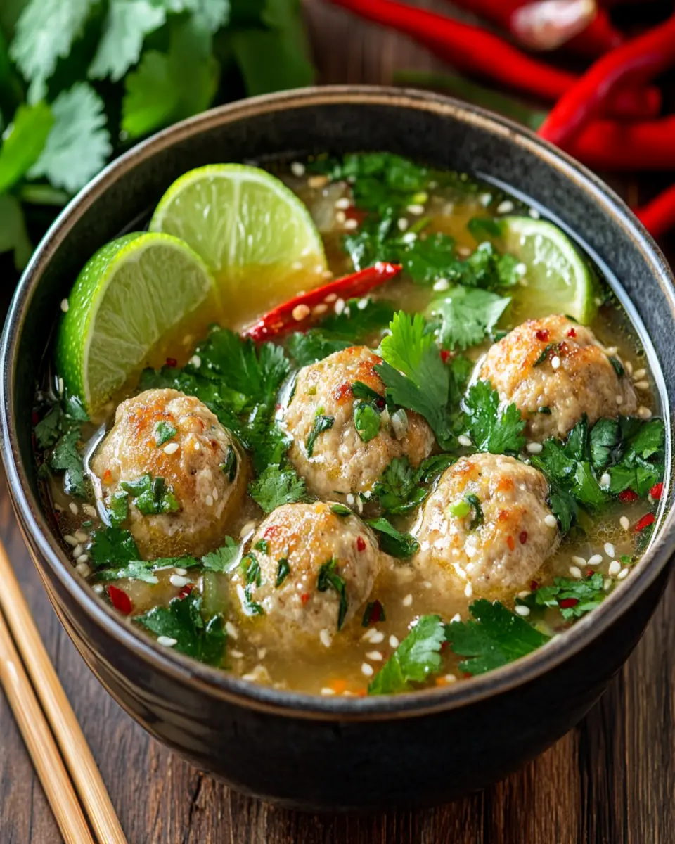 Quick Thai Chicken Meatball Soup: A Flavorful, Easy Delight