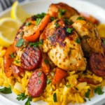 Spicy Spanish Chicken, Chorizo, and Rice First Image First Image
