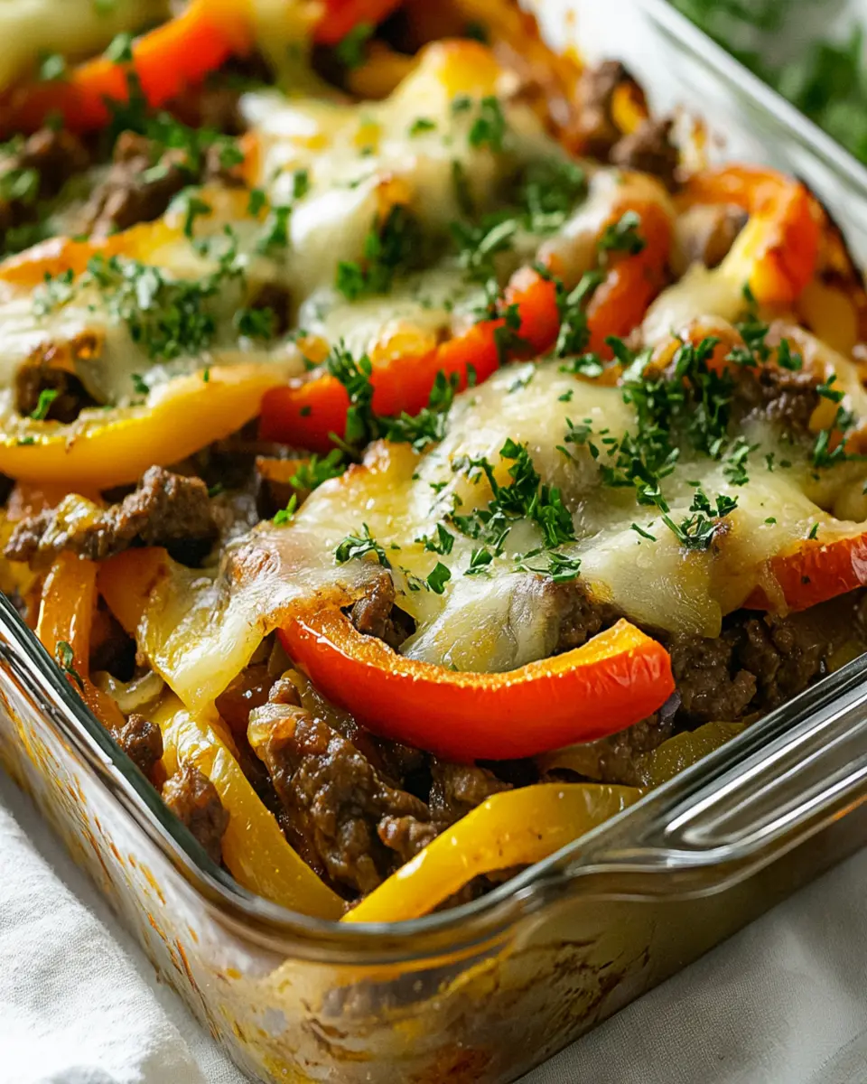 Low Carb Philly Cheesesteak Casserole: Easy Weeknight Delight