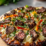 No Carbs Carnivore Steak & Cheese Pizza First Image First Image