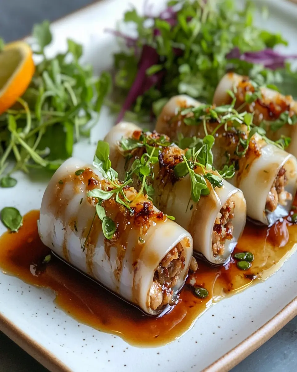 Squid Tubes Stuffed with Ground Pork: Simply Irresistible Delights
