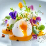 Sea Urchin Butter over Poached Eggs First Image First Image