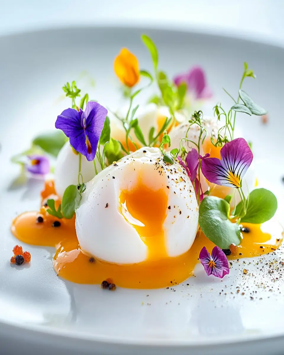 Sea Urchin Butter Over Poached Eggs: Indulgent Morning Treat