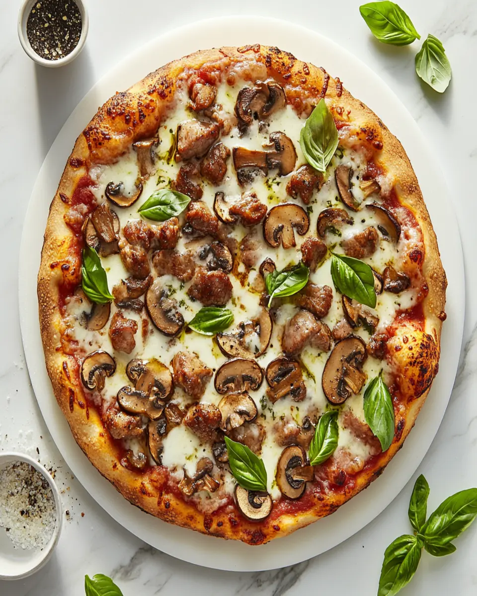Pork and Mushroom Pizza Recipe: Irresistibly Cheesy Delight