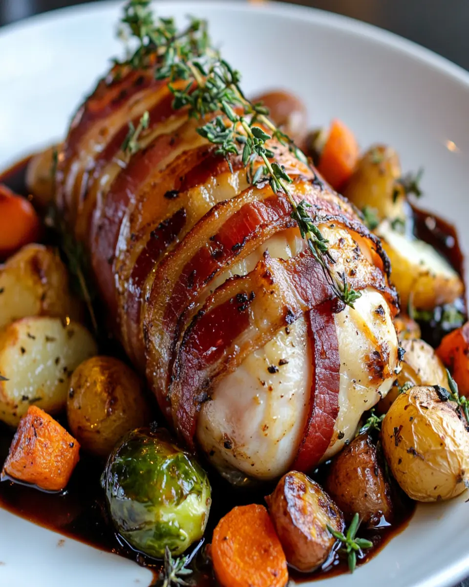 Roast Pheasant in Bacon Blanket: A Juicy Dinner Delight