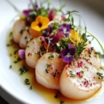 Scallop Crudo with Beef Fat Vinaigrette First Image First Image