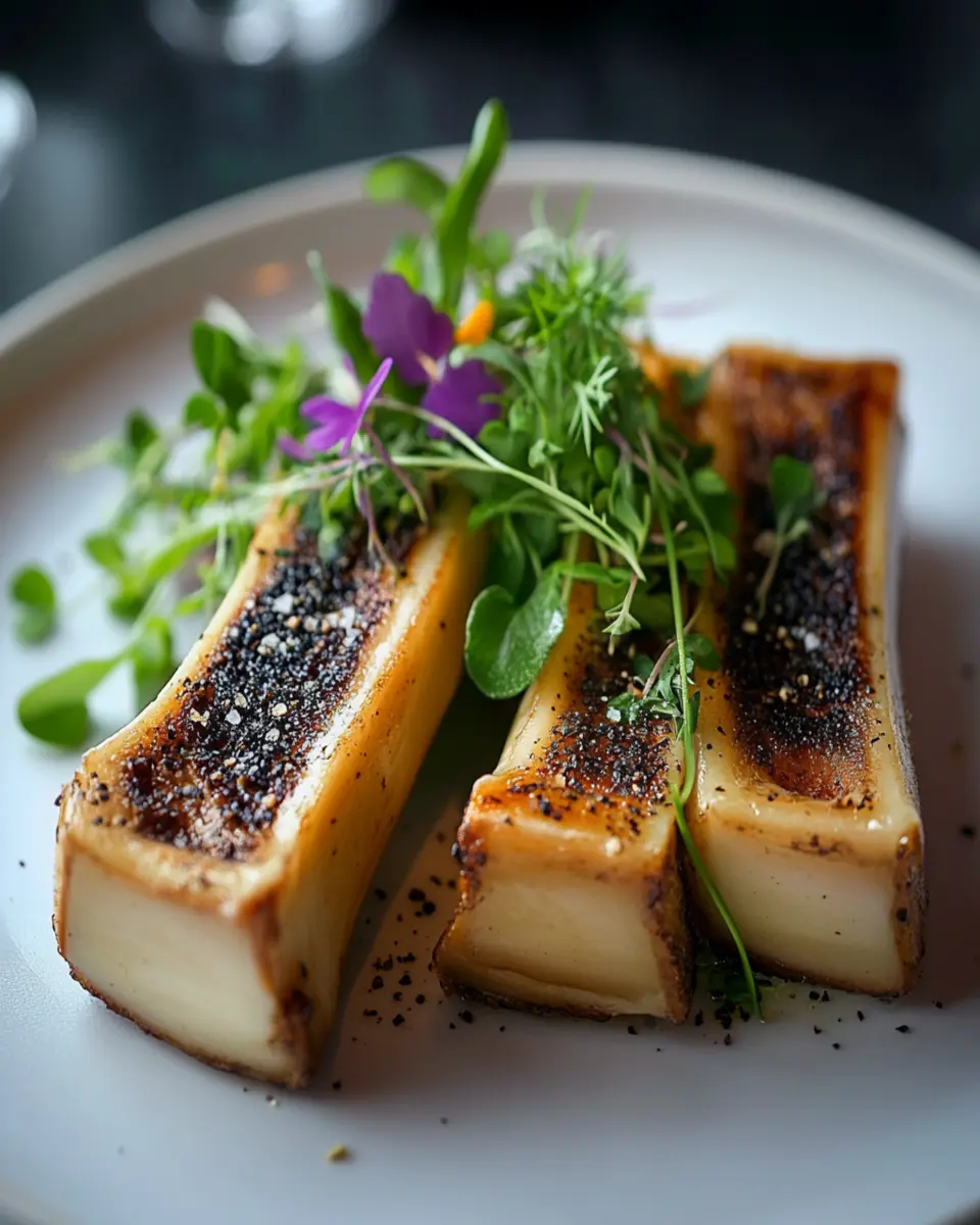Roasted Bone Marrow with Smoked Maldon: A Bold Indulgence