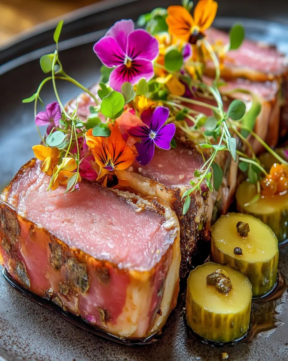 Head Cheese Terrine, Sliced and Seared First Image First Image